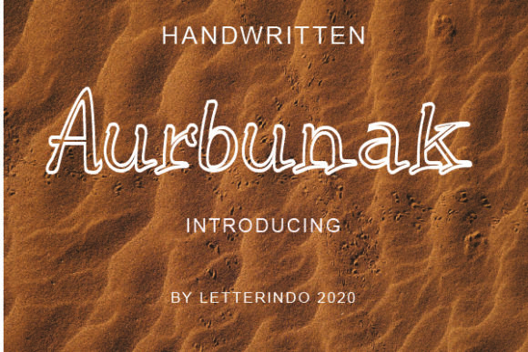 Aurbunak: A Handwritten Font for Elegant and Personalized Designs