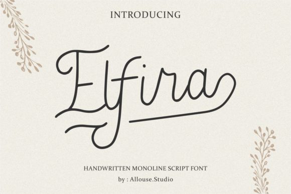 Discover the Elegance of Elfira: A Handwritten Font for Every Design Need