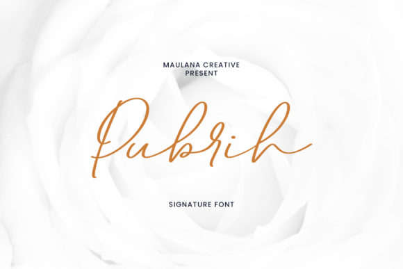 Pubrih: The Elegant Script Font for Every Design Need
