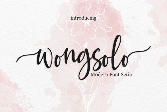 Wongsolo: A Handwritten Font for Romantic and Elegant Designs